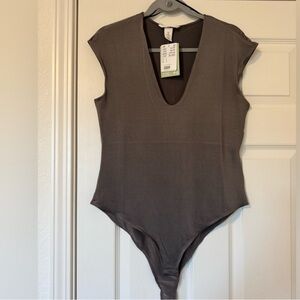 Dark green Sleeveless Bodysuit - Large